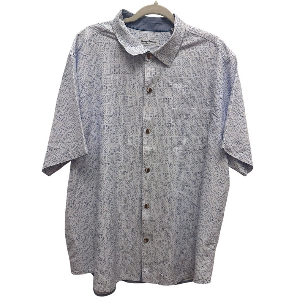 Tommy Bahama Mens Coconut Point Mosaic Camp Shirt Island Zone XXL Button Front